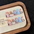 3D Hand Painted Nails with Pastel Florals and Star Accents