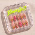 Broke Girl Pink Paradise 3D Floral Nails in Branded Acrylic Box