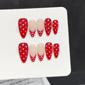 Red Polka Dot Cute Retro Press On Nails
