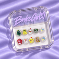 Flash Christmas Cute Kids Press On Nails with Sparkle