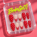 Red Polka Dot Cute Retro Press On Nails