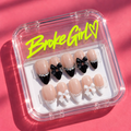 Broke Girl Classic Bow French Nails in Branded Acrylic Box