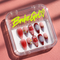 Broke Girl Crimson Bloom Nails in Branded Acrylic Box