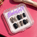 Broke Girl Wild Sparkle Zebra Nails in Branded Acrylic Box